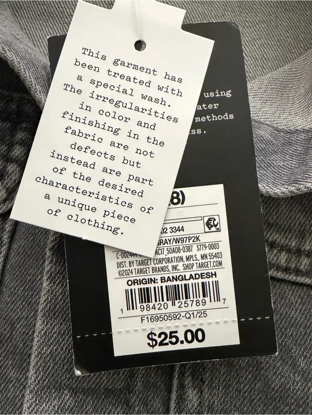 art class Gray Hooded Denim Jacket Size M (8)